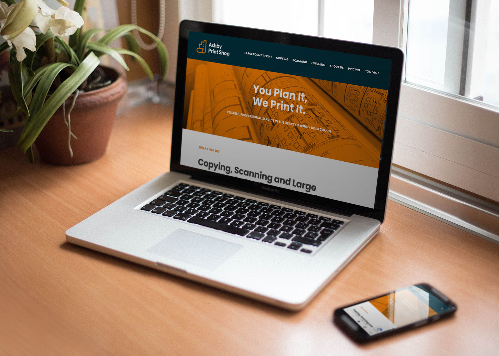 The new website for Ashby Print Shop