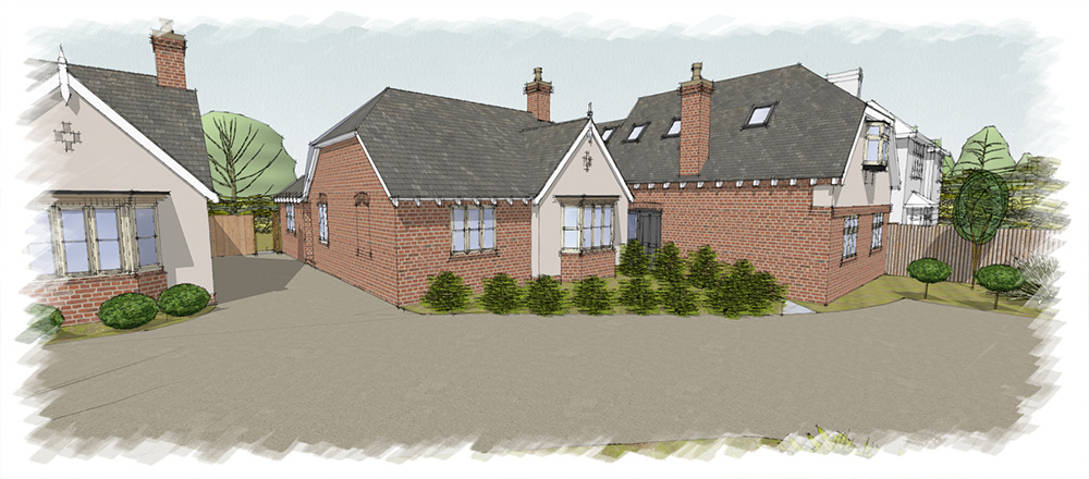 Artists impression of the single-storey house