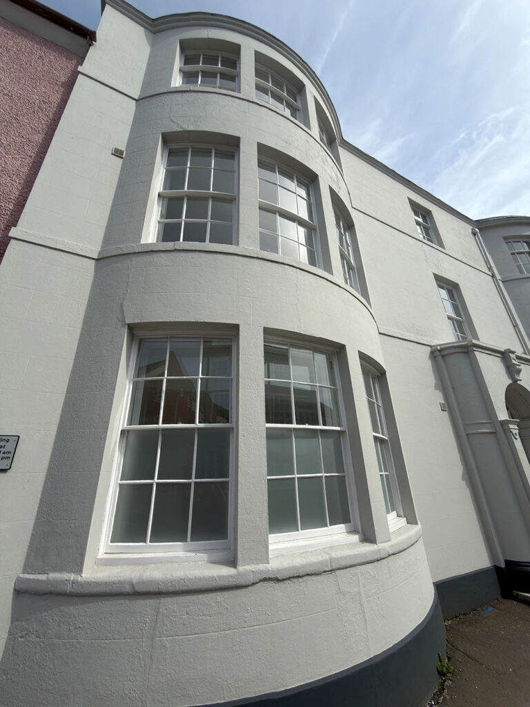 Exterior bay window after renovation
